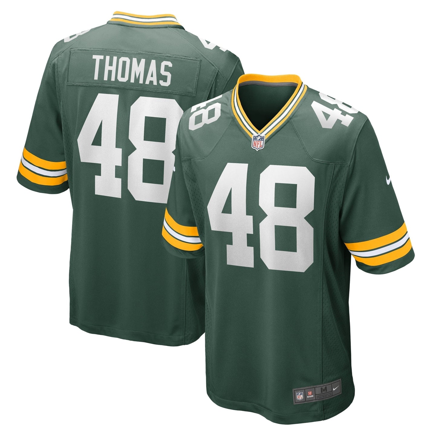 Men's Nike DQ Thomas Green Green Bay Packers Home Game Player Jersey