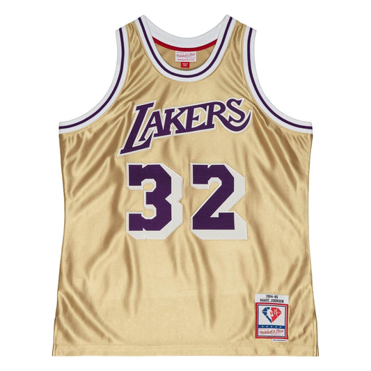 75th Anniversary Gold Swingman Magic Johnson Los Angeles Lakers 1984-85 Jersey