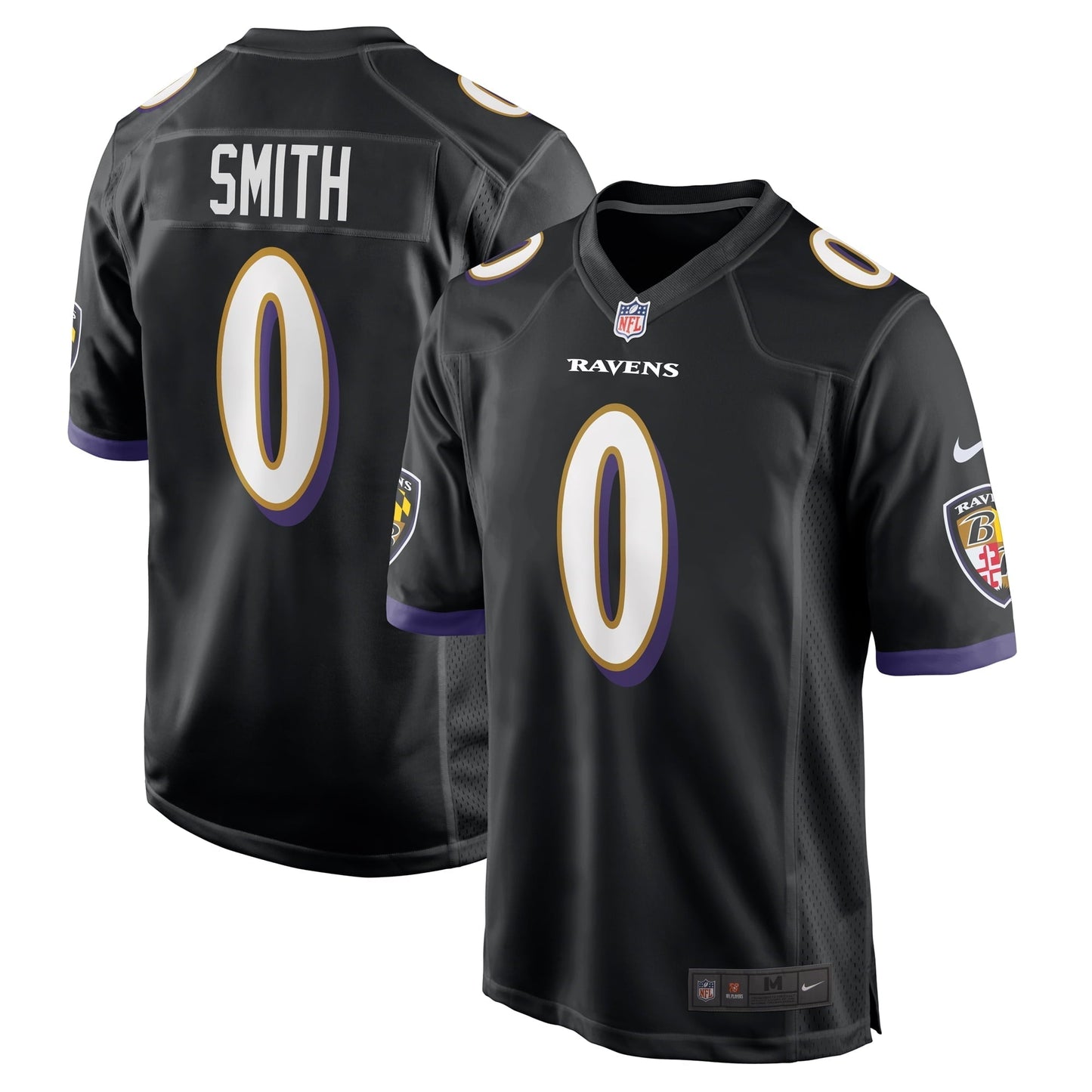 Men's Nike Roquan Smith Black Baltimore Ravens Team Game Jersey