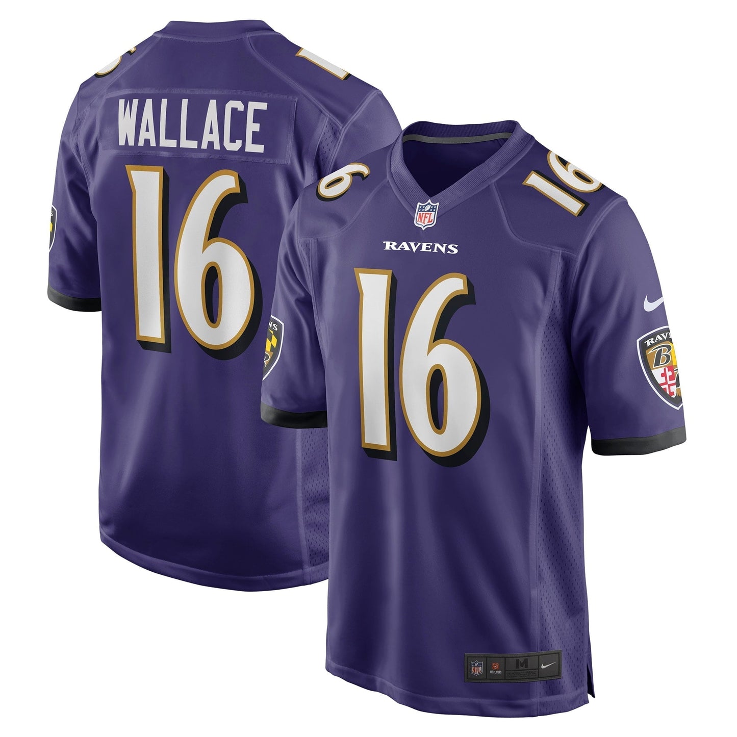 Men's Nike Tylan Wallace Purple Baltimore Ravens Game Jersey